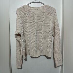 Cable Knit Cream Sweater